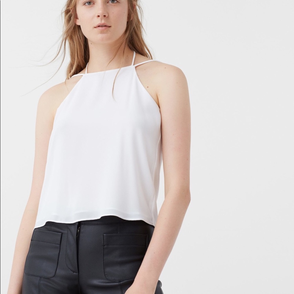 MNG - White Halter Neck Summer Top